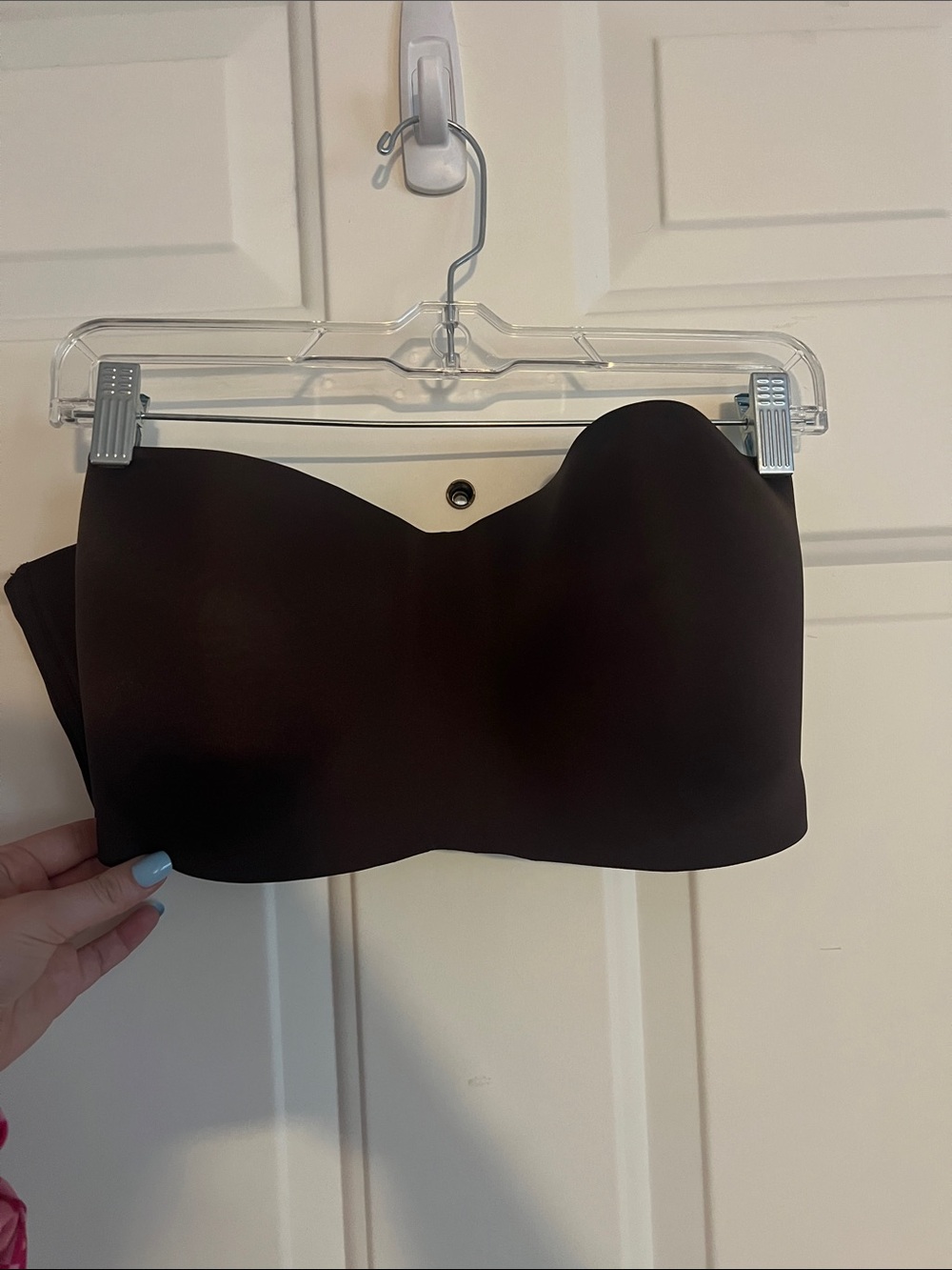 SKIMS Strapless Seamless Bandeau Bra - dark brown